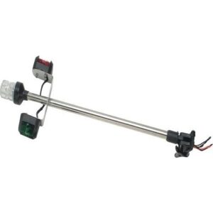 Φανός Τρίφωτος με Ιστό και Βάση Μαύρο Κέλυφος 02312, Eval