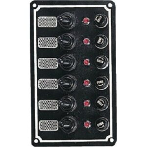 Πινάκας Σκάφους Αδιάβροχος με 6 Διακόπτες 170x100mm 03239-6, Eval