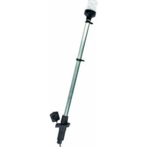 Φανός Περίβλεπτος με Ιστό Μπριζάτος και Βάση Πλαστική με Λευκό Κέλυφος 100cm 02881-W, Eval - Image 1