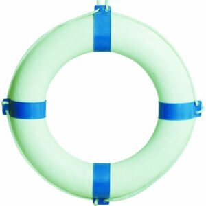 Σωσίβιο Κυκλικό Ενηλίκου Πολυστερίνης Ιταλικού Τύπου 35x57εκ Λευκό - Μπλε 02022-57BL, Eval