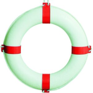 Σωσίβιο Κυκλικό Ενηλίκου Πολυστερίνης Ιταλικού Τύπου 35x57εκ Λευκό - Κόκκινο 02022-57RD, Eval - Image 1