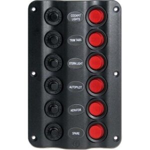 Πίνακας Σκάφους Αδιάβροχος με 6 Διακόπτες 12V 04720-6, Eval - Image 1