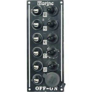 Πίνακας Αδιάβροχος Αλουμινίου L170xW70 5 Θέσεων με Αναπτήρα 03245, Eval - Image 1