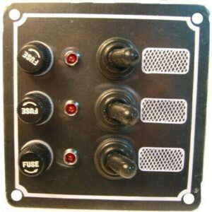 Πινάκας Σκάφους Αδιάβροχος με 3 Διακόπτες 102x100mm 03239-3, Eval - Image 1