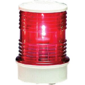 Φανός Περίβλεπτος με Λευκή Βάση και Κόκκινο Γυαλί 01307-W, Eval