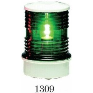 Φανός Περίβλεπτος με Λευκή Βάση και Πράσινο Γυαλί 01309-W, Eval