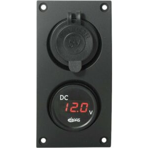 Αδιάβροχος Πίνακας Πλαστικός με 2 Θύρες USB & Ψηφιακό Βολτόμετρο 01230-SP, Eval - Image 1