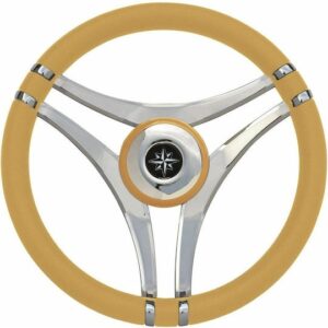 Τιμόνι Πολυουρεθάνης Με Inox Ακτίνες 03347-35IV, Eval