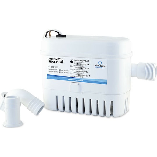 Αντλία Σεντίνας για Σκάφος Αυτόματη 500 GPH / 32 LPM 12V 03131-50012, Eval