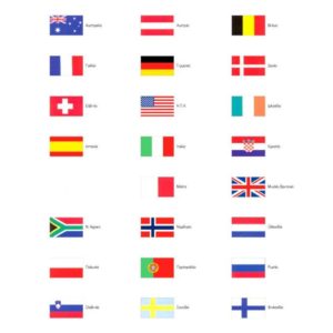 Τετράγωνες σημαίες διαφόρων κρατών 02617, Eval